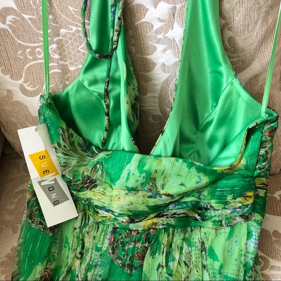 Sue Wong Stunning Full Length Halter Dress - Picture 6 of 7